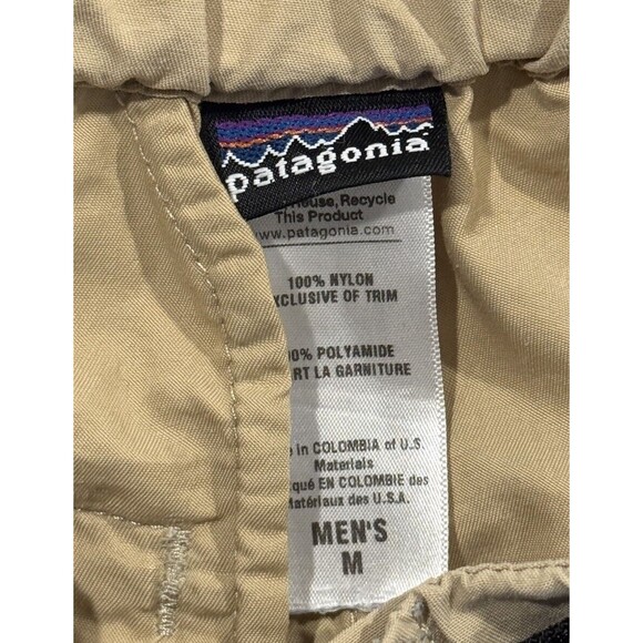 Patagonia Mens Hiking Short Sz M Khaki Tan Belted Hiking Outdoor 10" Inseam - Picture 16 of 16